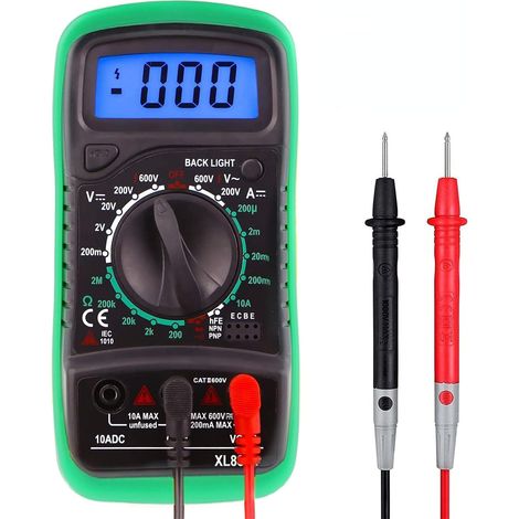 Digitales Multimeter, Auto-Range-Multimeter, tragbarer Spannungsdetektor-Tester mit Hintergrundbeleuchtung, multifunktionaler elektrischer Tester, Sicherheit (1/4)