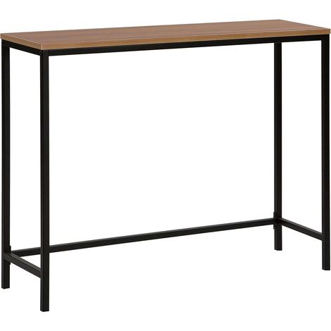 Tavolino consolle color legno scuro/nero Tulia (1/5)