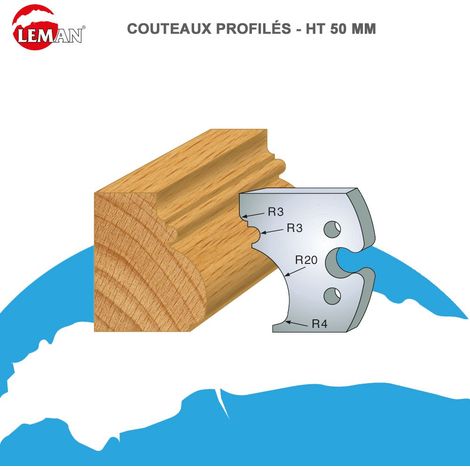 Leman - Jeu de 2 contre-fers profilés Ht.50 mm N°243
