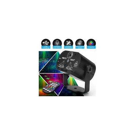Mini projecteur de scène LED RGB 60 modes, pour fête, disco, DJ, KTV –