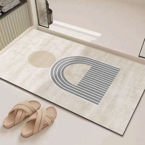 LAN Boue de diatomées Xiyin 4060cm Tapis de sol en terre de diatomées, facile à nettoyer, tapis de salle de bain, tapis de toilette, absorbant et antidérapant (1/5)