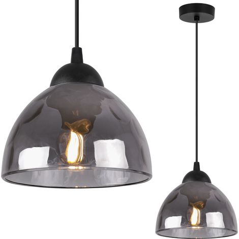 SUSPENSION VENICE 1 PLAQUE ABAT-JOUR GRAPHITE E27 (1/5)