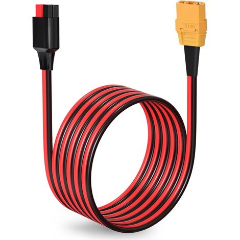Câble Anderson vers XT90, câble d'extension de connecteur Anderson 10AWG vers prise XT90 femelle pour générateur solaire RC (1,8M) (1/5)