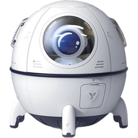 Humidificateur à spray en forme de vaisseau spatial astronaute, petit humidificateur avec veilleuse pour chambre d'enfant-11X11X12.4CM (1/4)