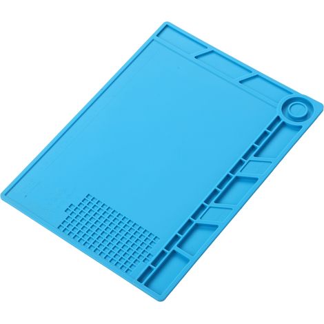 Tapis de protection thermique S-140 pour téléphone et ordinateur, dessous de plat en silicone, résistant aux hautes températures, sans odeur, surface de travail pour pistolet à air chaud et soudure. (1/5)