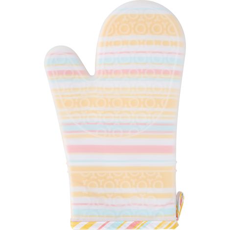 Hitzebeständige Ofenhandschuhe für den Einsatz in Backöfen, Grills und zum Kochen (gestreiftes Design) (1/5)