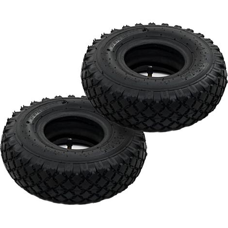 2 pneus 2 chambres à air 3.00-4 260x85 pour roue de diable