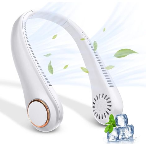 Ventilador de cuello sin hojas, portátil, recargable por USB, ajustable 360° (1/5)