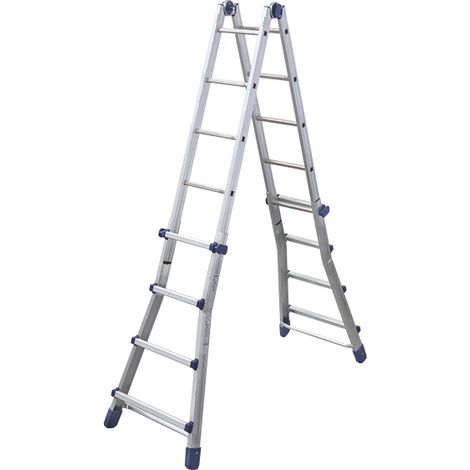 Facal SCALA TELESCOPICA IN ALLUMINIO BRIKOBLU Gradini N°6+6 H max cm. 570 (1/2)