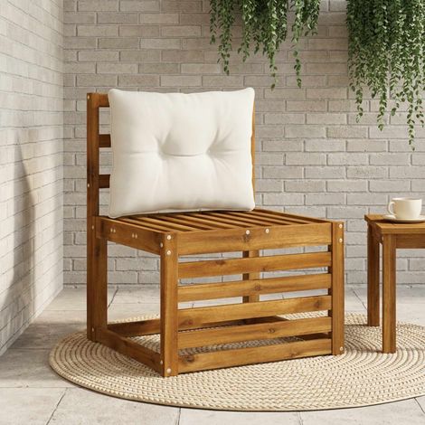 vidaXL Cojín de respaldo PUTTEN 100% Poliéster Blanco 50 x 40 x 10 cm (1/5)