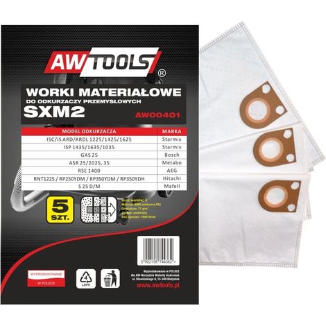SACCHETTI IN MICROFIBRA AWTOOLS, set da 5, SXM2, GAS 25 / STARMIX (1/2)