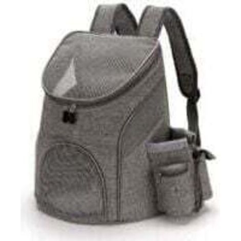 Sac à dos de transport pour animaux de compagnie avec sac à crottes, compartiment pour friandises pour chats et chiens et bouteille d'eau, sac de transport respirant pour animaux de compagnie de petit