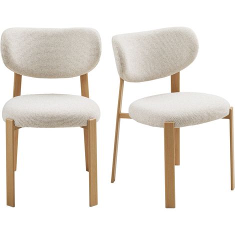 ANIVA-Chaise en Tissu Beige x2 (1/5)