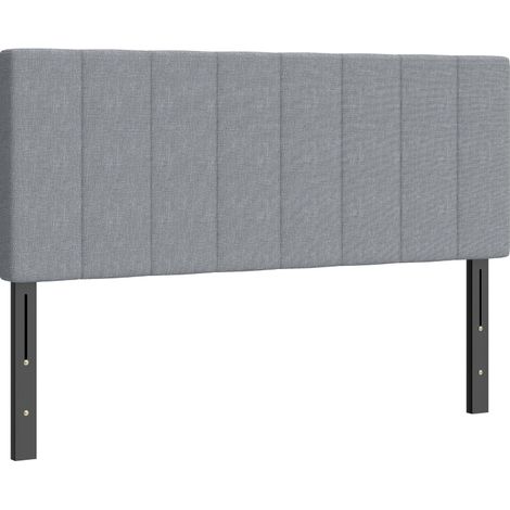 Testiera imbottita regolabile in altezza 160 cm grigia con gambe in metallo (1/4)