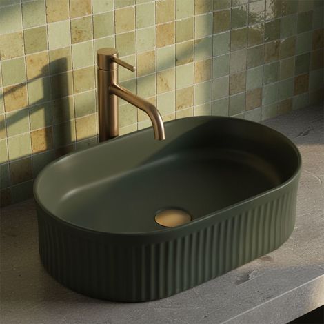 AUFSATZWASCHBECKEN REA VANDA OLIVE MATT GREEN (1/5)