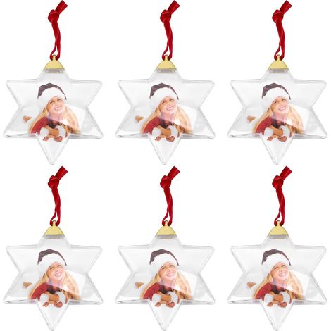 6pcs Pendentifs à Suspendre en Plastique Blanc, Ornement Décoratif DIY Unique pour Party et Gathering, Cadre Photo Suspendu Délicat et Adorable (1/5)