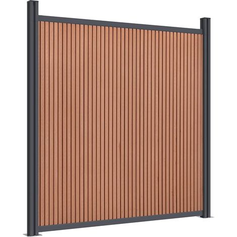 vidaXL Zaunelement mit 2 Pfosten Braun 180x186 cm WPC (1/5)
