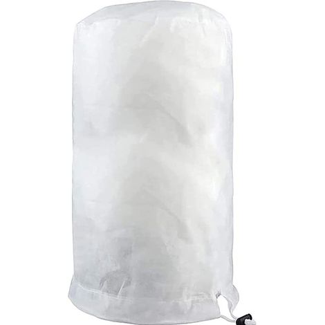 Protection végétale antigel avec fermeture éclair et cordon de serrage (1/4)