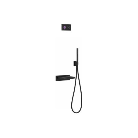 Kit bain douche thermostatique encastré SHOWER TECHNOLOGY avec Bec Cascade Noir Mat - TRES 09288556NM (1/2)