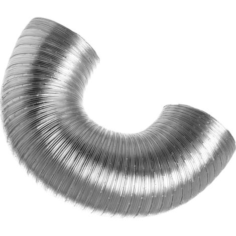 Conducto de aire flexible de 160 mm de diámetro para campanas extractoras de cocina, aires acondicionados, secadoras de ropa - Manguera de escape semirrígida de 1,5 m - Aluminio (1/5)