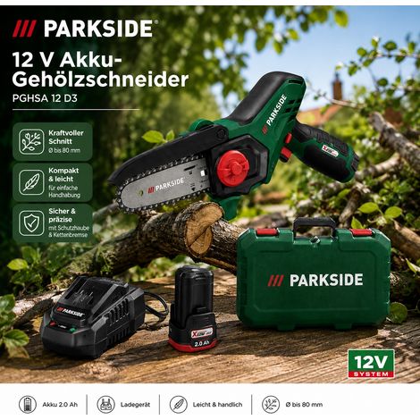 PARKSIDE 12V Akku-Gehölzschneider PGHSA 12 D3, Akku 2.0 Ah / Ladegerät (1/5)