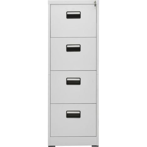 Maison Exclusive - Armario archivador de acero gris claro 46x62x1 (1/5)