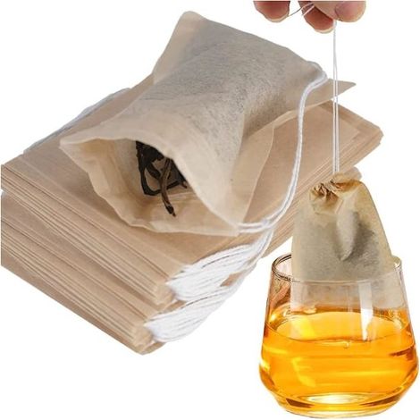 600 sachets de thé jetables pour thé en vrac, sachets vides avec cordon de serrage (1/5)