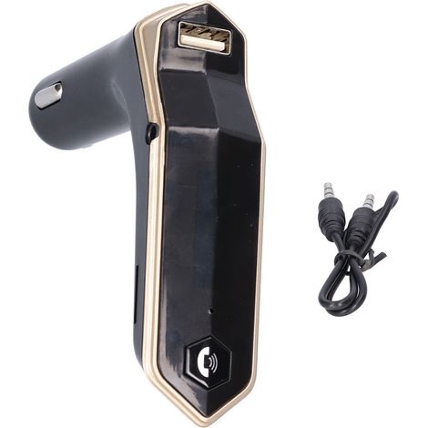 Adaptateur allume-cigare Bluetooth sans fil avec port de chargement USB, entrée et sortie AUX 12 V-24 V (1/5)