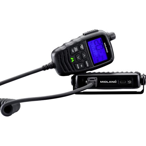 Radio CB Midland M5 PRO AM FM ANC VOX avec microphone USB-C et commande vocale (1/3)