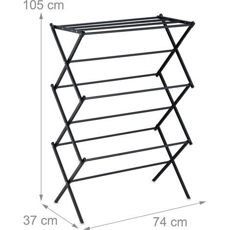 Stendibiancheria pieghevole salvaspazio pratico 105 x 74 x 37 cm in acciaio bianco 130016941