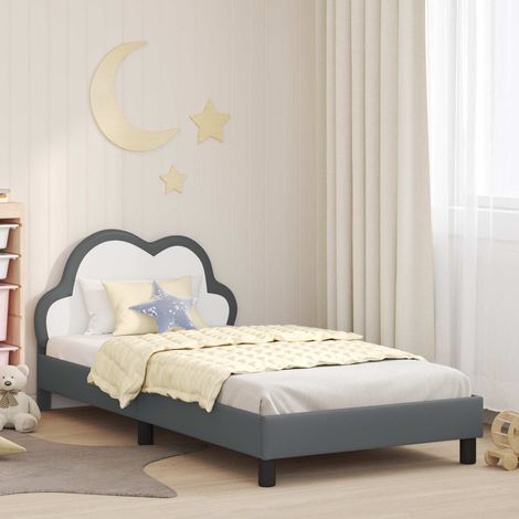 Cama para niños con cabecero Gris Claro 80 x 200 cm PU