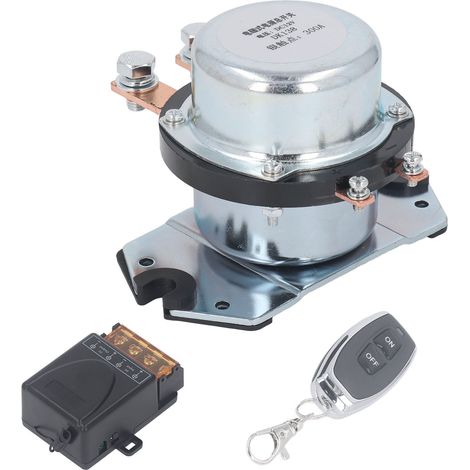 Relais principal 12V 300A pour démarreur de voiture, interrupteur de puissance haute intensité, télécommande avec batterie intégrée, modèle 300A-12V (1/5)