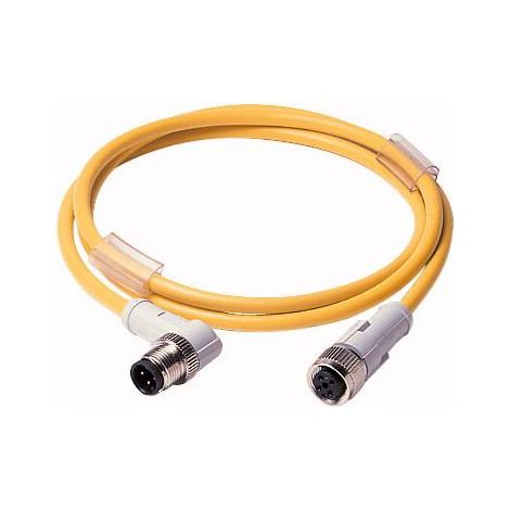 Câble de liaison 4p DC couplage M12 version droit connecteur mâle version coudée L 1m EATON CSDR4A4CY2201-D