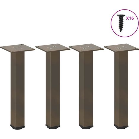 Couchtischbeine 4 Stk. Naturstahl 30-32 cm Stahl