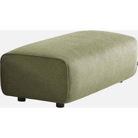 Pouf per divano angolare Wallas in velluto a coste, 2 posti (1/5)