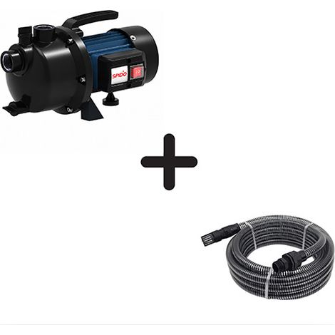 Pack Arrosage Spid'O - Pompe d'Arrosage 600W + Kit Aspiration 7m JE-600P