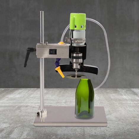Cortador de botellas de vidrio eléctrico, 150 W, cortador de vidrio para botellas, cortador de cristal, 2000-6000 r/min, herramienta de corte para botellas de vino, vidrio marino (1/5)