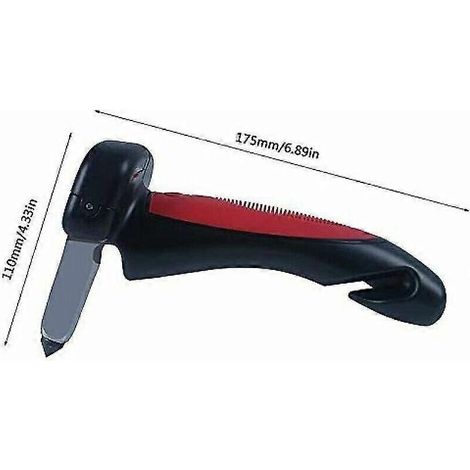 Poignée de sécurité pour voiture, marteau de secours pour vitre brisée, poignée de support portable avec lumière LED () (1/4)