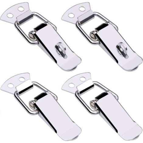 fermoir en acier inoxydable Hasp réglable pince à levier en acier inoxydable Tension Lock Box Box Lock Lock pour boîte de cas, boîte à outils, tiroir4 Pièces9032mm