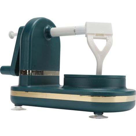 Éplucheur à manivelle pour fruits, multifonctionnel et automatique, idéal pour la cuisine. Élégant et vert. (1/5)