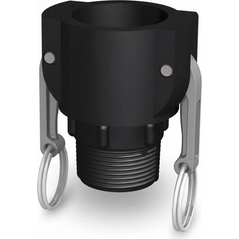 Raccord camlock femelle - fileté male BSP en polypropylène Ø A: 1''1/4 Ø B: 1'' (1/2)