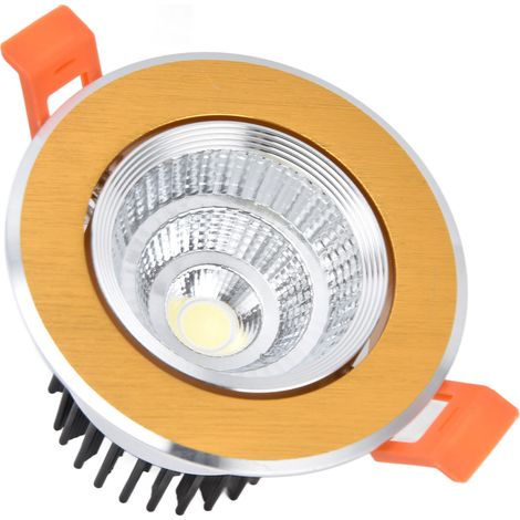 7-W-COB-LED-Einbaustrahler, weißes Licht (6000 K), geeignet für den Innenbereich, Spannung: 100–264 V, Ausschnittdurchmesser: 75 mm (1/5)
