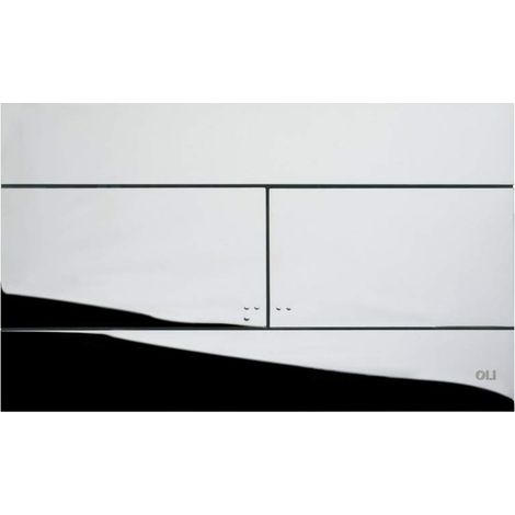 Placca dual cassetta incasso doppio scarico slim cromata 659044 Oli