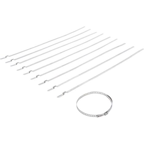 BGS  Kit  de  abrazaderas  de  fuelles  de  eje  de  acero  inoxidable  7  mm  50  -  120  mm  10  piezas  -  70328 (1/4)