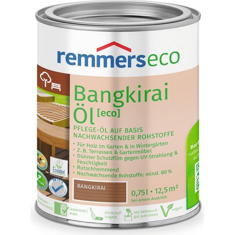 Remmers Bangkirai-Öl [eco], 0,75 Liter, nachhaltiges Bangkirai Öl, aussen und innen, optimal für Bangkirai Gartenmöbel, Terrassen, bienenverträglich (1/5)