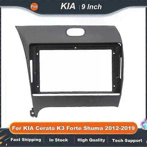 Façade d'autoradio 9 pouces pour KIA Cerato K3 Forte Shuma 2012-2019, kit panneau de tableau de bord stéréo Android, adaptateur double DIN (1/5)