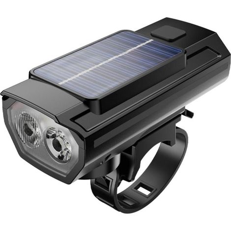 Solarbetriebener Fahrradscheinwerfer mit Hupe (1/4)