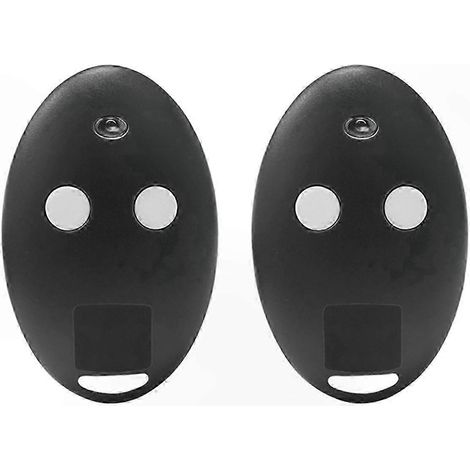 Paire de télécommandes 433MHz pour ouverture de portail coulissant, remplacement universel compatible motorisation de porte de garage, boîtier robuste, émetteur à distance, lot de 2. (1/5)