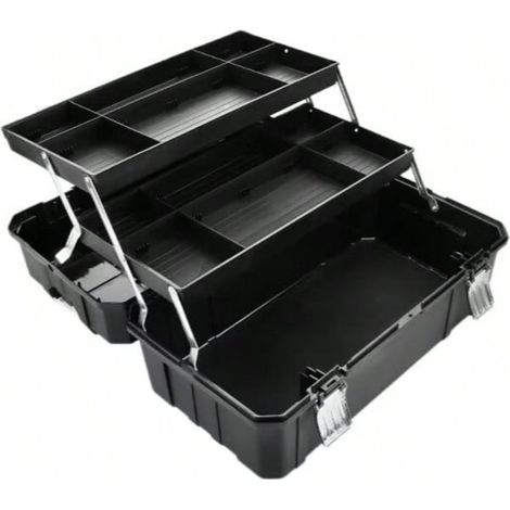 Boite a Outils 47cm Boite Outils - Grande Capacité de Rangement 47.6 x 26.5 x 22.7 cm - Attaches Anti-Corrosion - Poignée Bi matière (1/2)