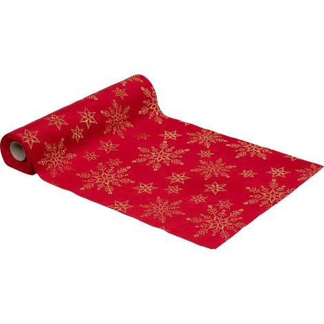 Tessuto in velluto glitterato 28x300cm rosso - Feeric lights & christmas (1/2)
